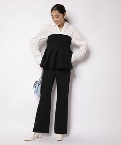 JUSGLITTY(ジャスグリッティー) |シャツレイヤードライクニット