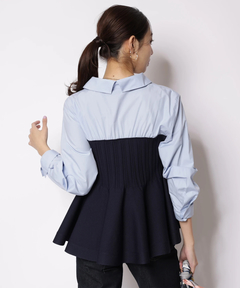 JUSGLITTY(ジャスグリッティー) |シャツレイヤードライクニット