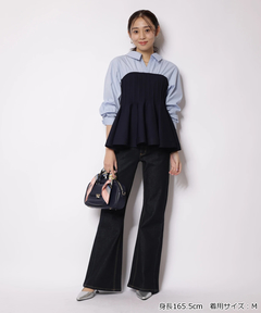 JUSGLITTY(ジャスグリッティー) |シャツレイヤードライクニット