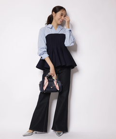 JUSGLITTY(ジャスグリッティー) |シャツレイヤードライクニット