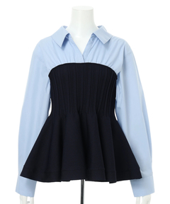 JUSGLITTY(ジャスグリッティー) |シャツレイヤードライクニット