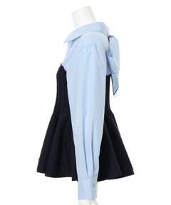 JUSGLITTY(ジャスグリッティー) |シャツレイヤードライクニット