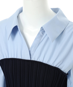 JUSGLITTY(ジャスグリッティー) |シャツレイヤードライクニット