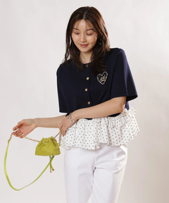 JUSGLITTY(ジャスグリッティー) |ペプラムカーデ