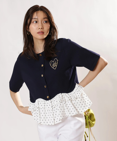 JUSGLITTY(ジャスグリッティー) |ペプラムカーデ