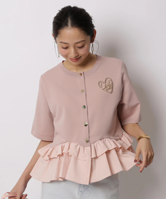 JUSGLITTY(ジャスグリッティー) |ペプラムカーデ