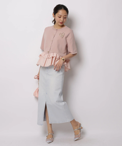 JUSGLITTY(ジャスグリッティー) |ペプラムカーデ