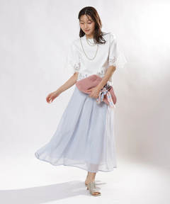 JUSGLITTY(ジャスグリッティー) |レースヘムTシャツニット