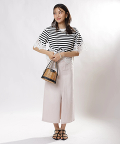 JUSGLITTY(ジャスグリッティー) |レースヘムTシャツニット