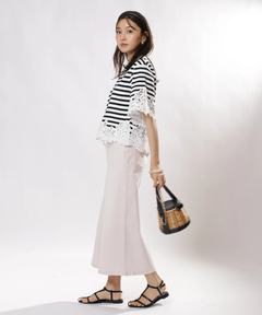 JUSGLITTY(ジャスグリッティー) |レースヘムTシャツニット