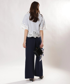 JUSGLITTY(ジャスグリッティー) |レースヘムTシャツニット