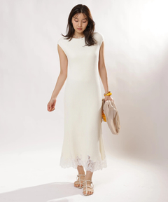 JUSGLITTY(ジャスグリッティー) |レースヘムニットワンピース