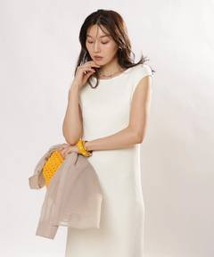 JUSGLITTY(ジャスグリッティー) |レースヘムニットワンピース