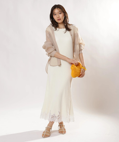 JUSGLITTY(ジャスグリッティー) |レースヘムニットワンピース