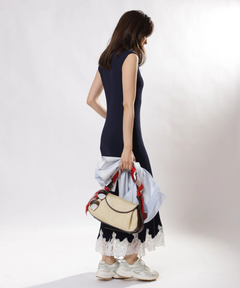 JUSGLITTY(ジャスグリッティー) |レースヘムニットワンピース