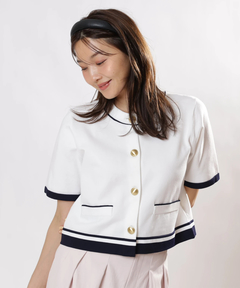 JUSGLITTY(ジャスグリッティー) |ラインジャケットライクカーデ