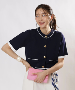 JUSGLITTY(ジャスグリッティー) |ラインジャケットライクカーデ