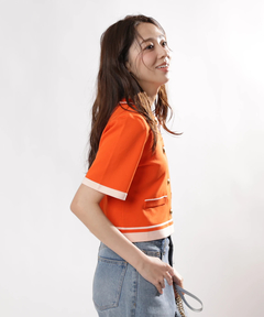 JUSGLITTY(ジャスグリッティー) |ラインジャケットライクカーデ