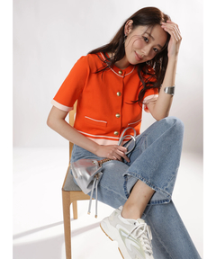 JUSGLITTY(ジャスグリッティー) |ラインジャケットライクカーデ