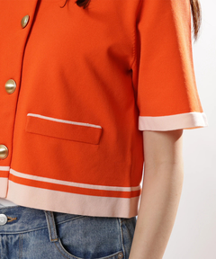 JUSGLITTY(ジャスグリッティー) |ラインジャケットライクカーデ