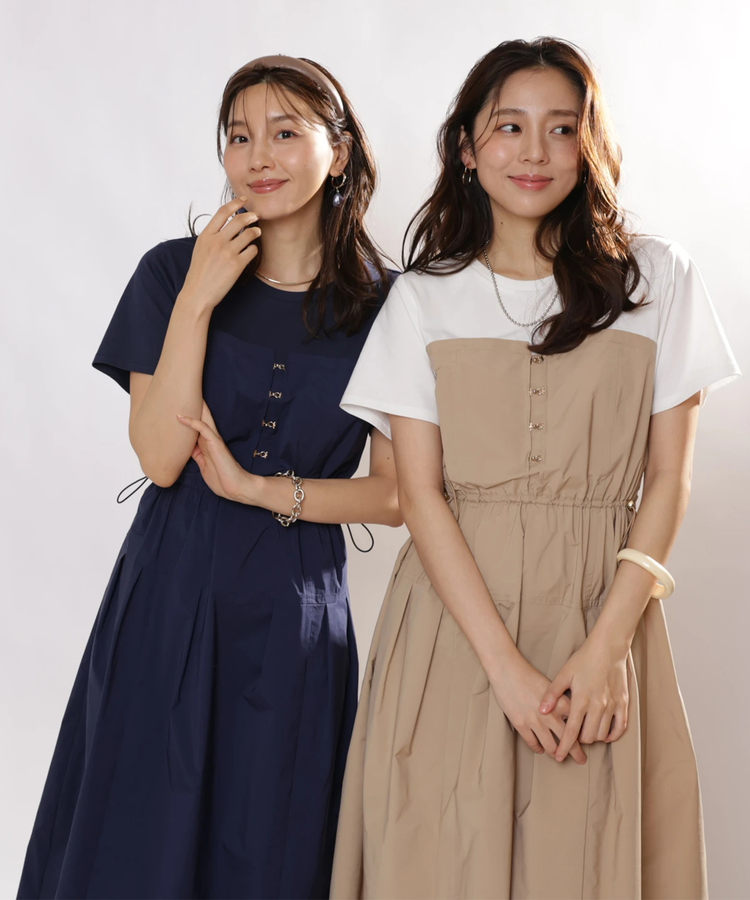 JUSGLITTY(ジャスグリッティー) |レイヤードドッキングワンピース