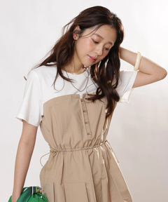 JUSGLITTY(ジャスグリッティー) |レイヤードドッキングワンピース