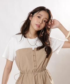 JUSGLITTY(ジャスグリッティー) |レイヤードドッキングワンピース