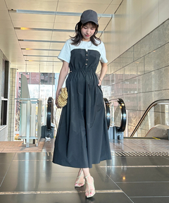 JUSGLITTY(ジャスグリッティー) |レイヤードドッキングワンピース