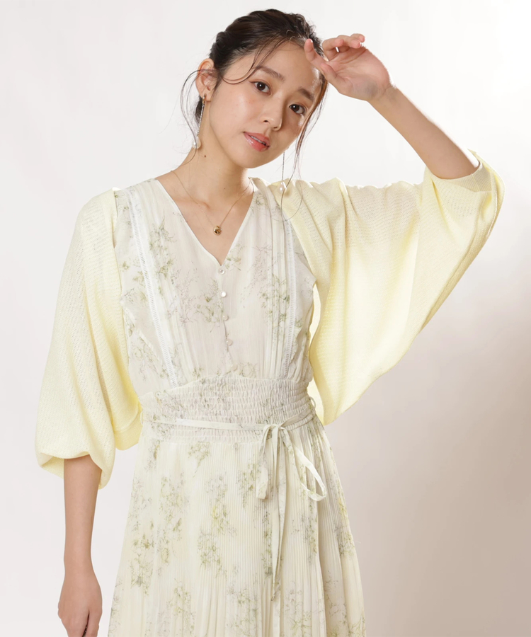 極美品✨アディアム 2023年モデル 春に◎クリーニング済み◎ニットボレロ シャイニー柄編みボレロ | カーデ | JUSGLITTY（ジャスグリッティー