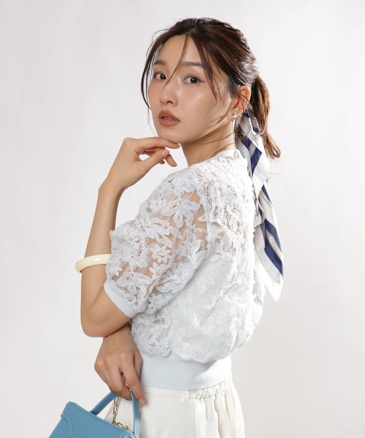 JUSGLITTY(ジャスグリッティー) |レースブーケカーディガン