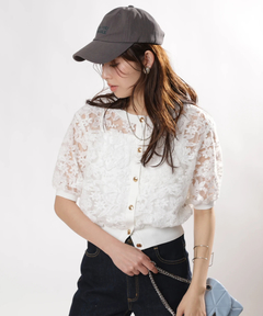 JUSGLITTY(ジャスグリッティー) |レースブーケカーディガン