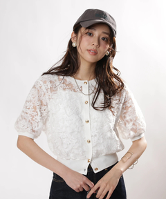 JUSGLITTY(ジャスグリッティー) |レースブーケカーディガン