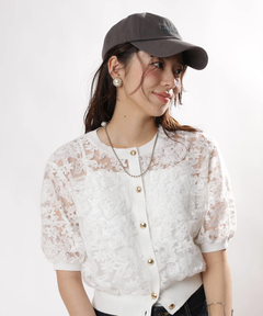 JUSGLITTY(ジャスグリッティー) |レースブーケカーディガン