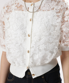 JUSGLITTY(ジャスグリッティー) |レースブーケカーディガン