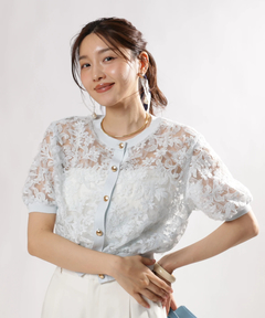 JUSGLITTY(ジャスグリッティー) |レースブーケカーディガン