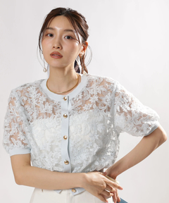 JUSGLITTY(ジャスグリッティー) |レースブーケカーディガン