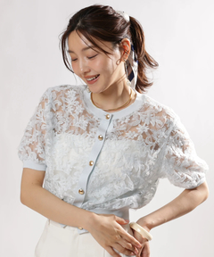 JUSGLITTY(ジャスグリッティー) |レースブーケカーディガン