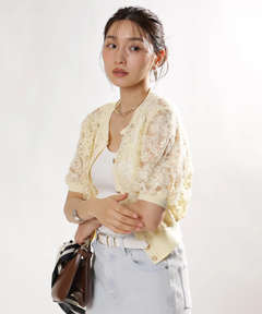 JUSGLITTY(ジャスグリッティー) |レースブーケカーディガン