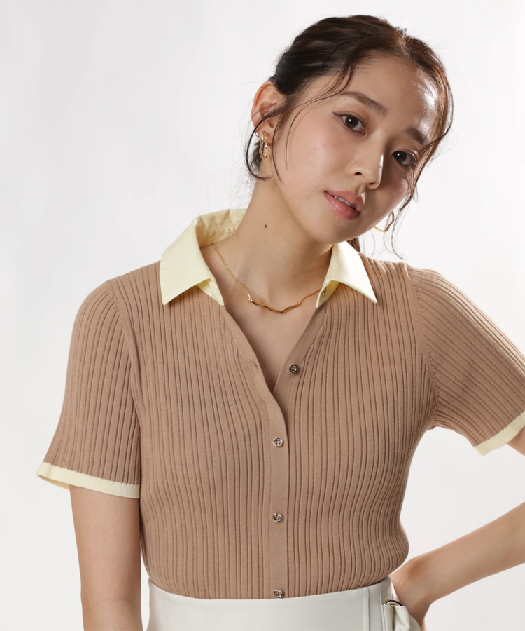 半袖シャツカラーニット | ニット | JUSGLITTY（ジャスグリッティー
