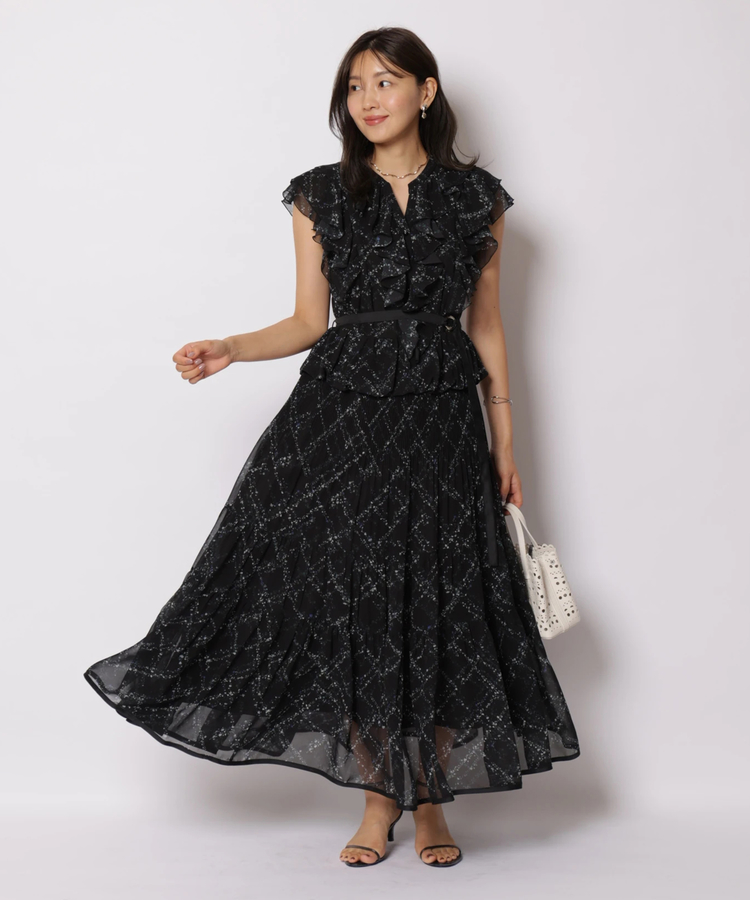 JUSGLITTY ロングワンピース フローラルチェックワンピース | ワンピース | JUSGLITTY（ジャス