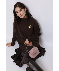 JUSGLITTY(ジャスグリッティー) |ハイネックニット×ティアードワンピースSET