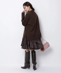 JUSGLITTY(ジャスグリッティー) |ハイネックニット×ティアードワンピースSET
