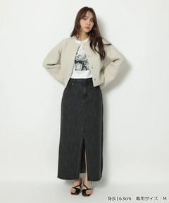 【Rirandture】sweetコラボ　ショルダースリットハイネックニット Rirandture同型 《sweetコラボ》ショルダースリットハイネック