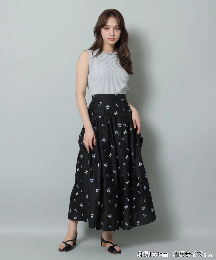 フラワー刺繍ジャガードスカート | スカート | Rirandture（リランド 