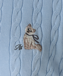 Rirandture(リランドチュール) |cat刺繍ニットプルオーバー