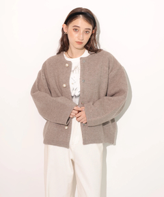 Rirandture(リランドチュール) |パール釦コクーンニットジャケット