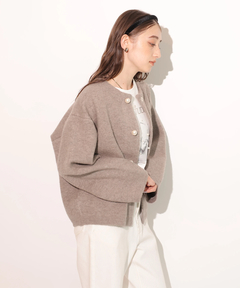 Rirandture(リランドチュール) |パール釦コクーンニットジャケット