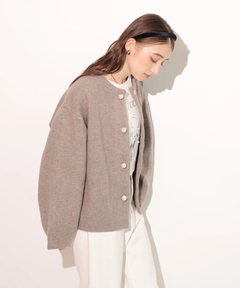 Rirandture(リランドチュール) |パール釦コクーンニットジャケット