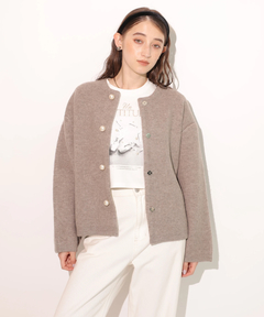 Rirandture(リランドチュール) |パール釦コクーンニットジャケット