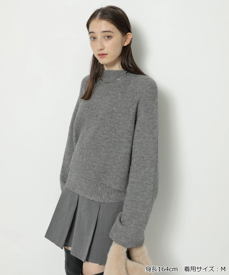 Rirandtureルミネ新宿店舗限定》クロップドニット×タックミニスカート  